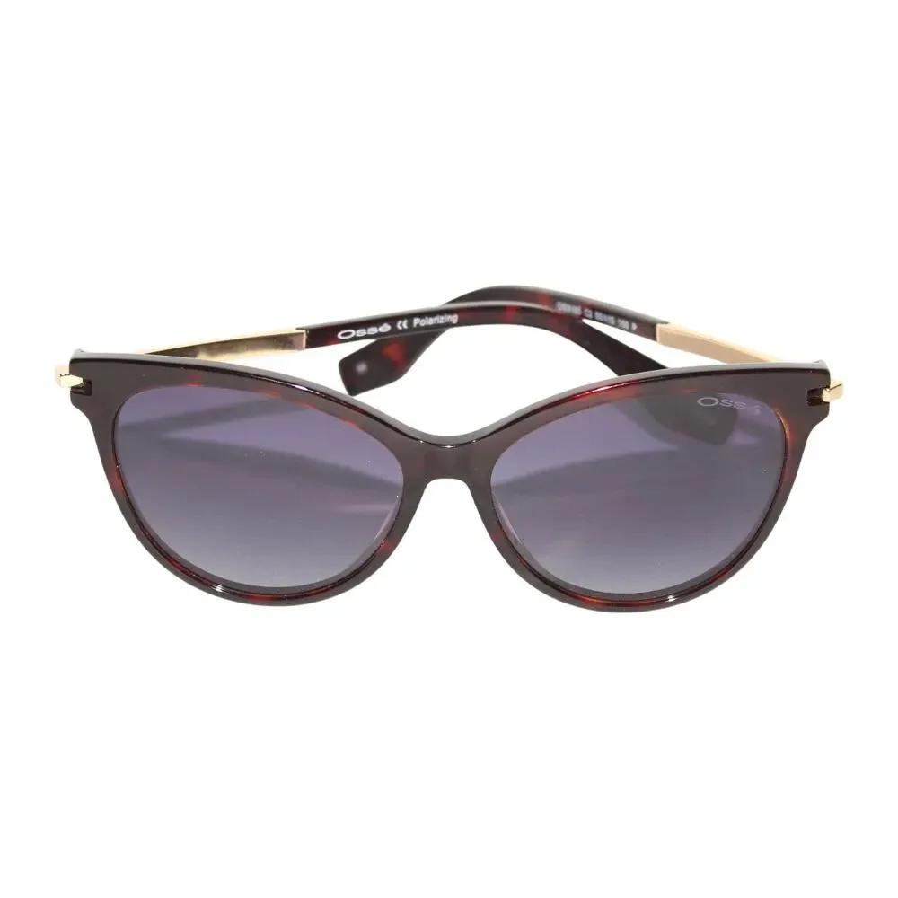 Osse Brown Gold Hardware Cateye Sunglasses